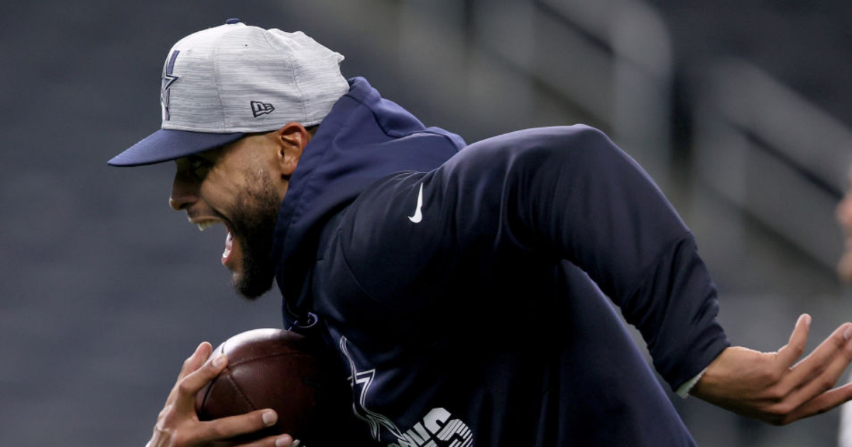 Dak Prescott meets Trevon Diggs young son, the quarterback's biggest fan