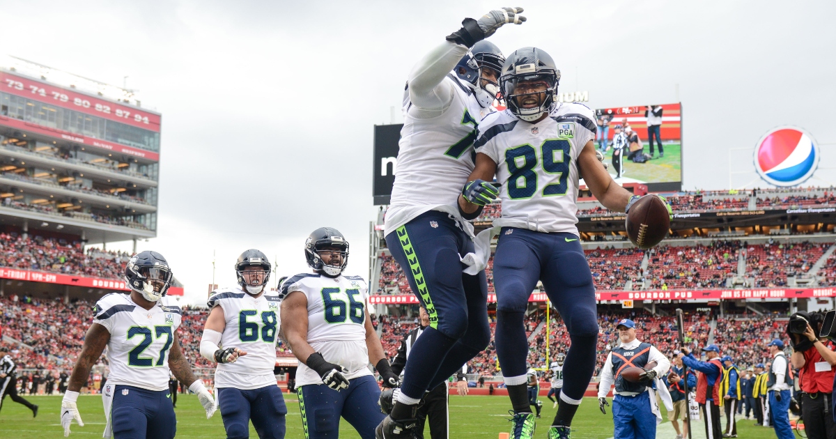 Seattle Seahawks wide receiver Doug Baldwin (89) watches Houston