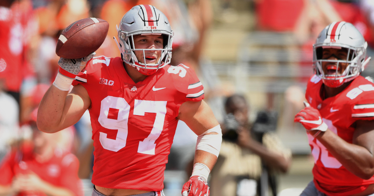 Former Ohio State defensive end Nick Bosa debuts at No. 17 on NFL