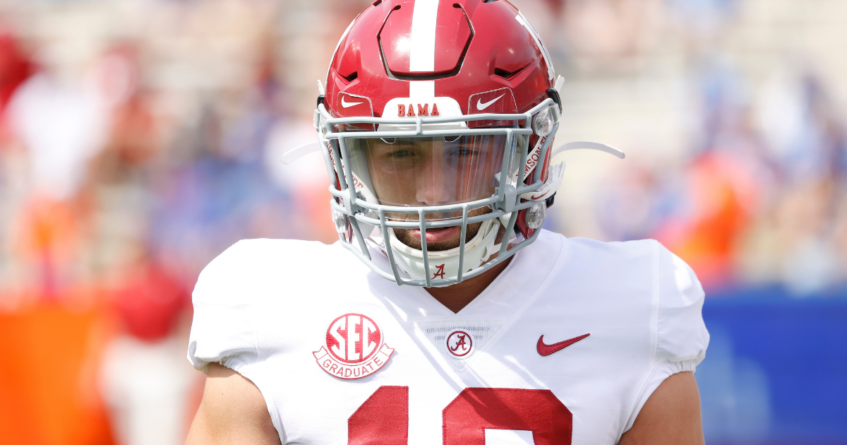 Alabama wide receiver Slade Bolden (04) walks on the field after