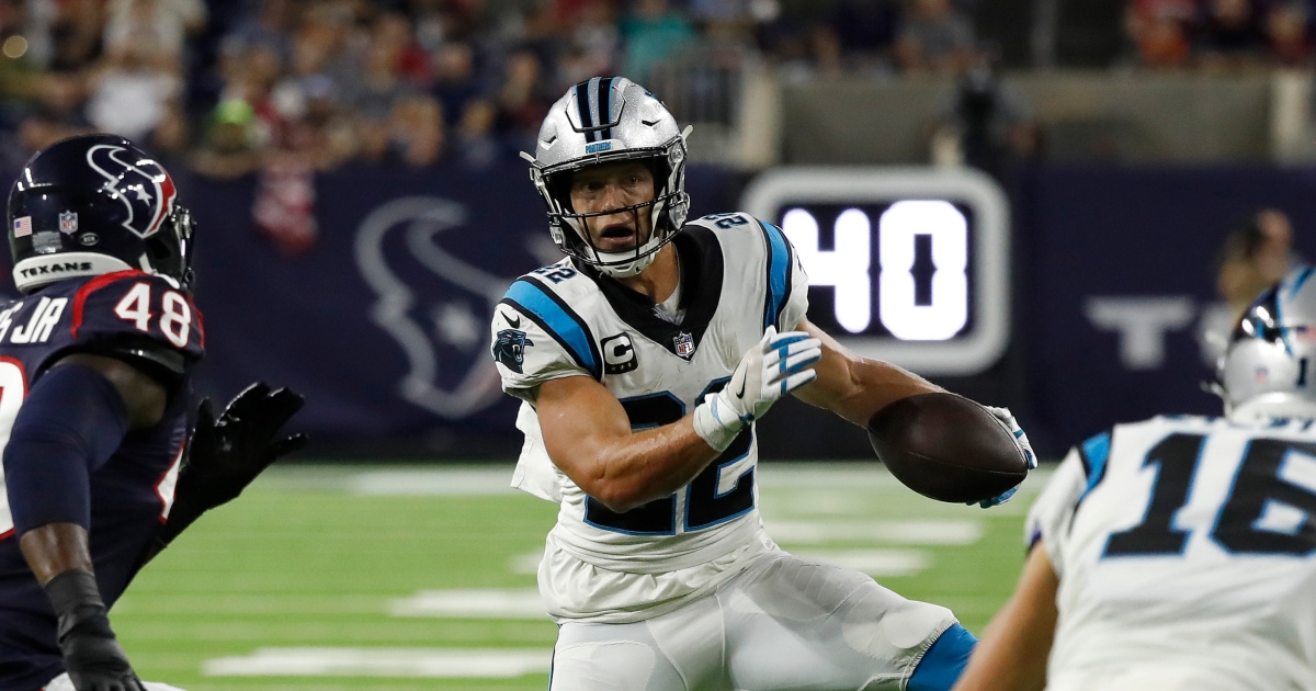 DJ Johnson of the Carolina Panthers looks on during the second News  Photo - Getty Images