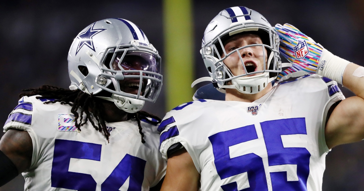 Why does Cowboys LB Leighton Vander Esch wear a neck roll with his uniform?