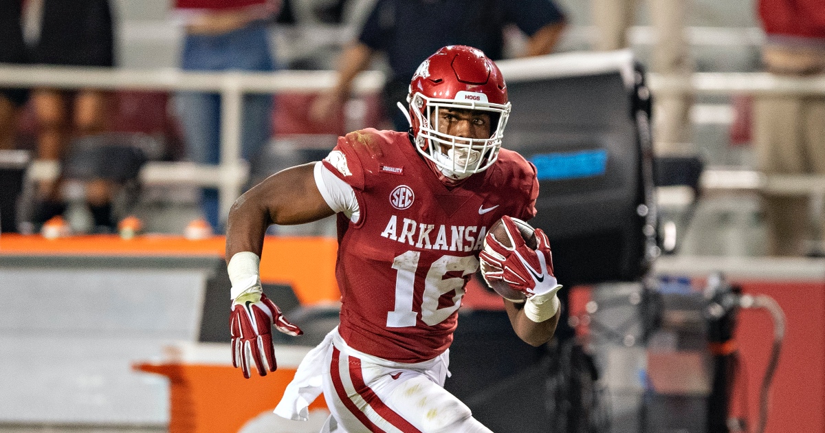 BREAKING: Arkansas Razorbacks wide receiver Treylon Burks taken in first  round of 2022 NFL Draft