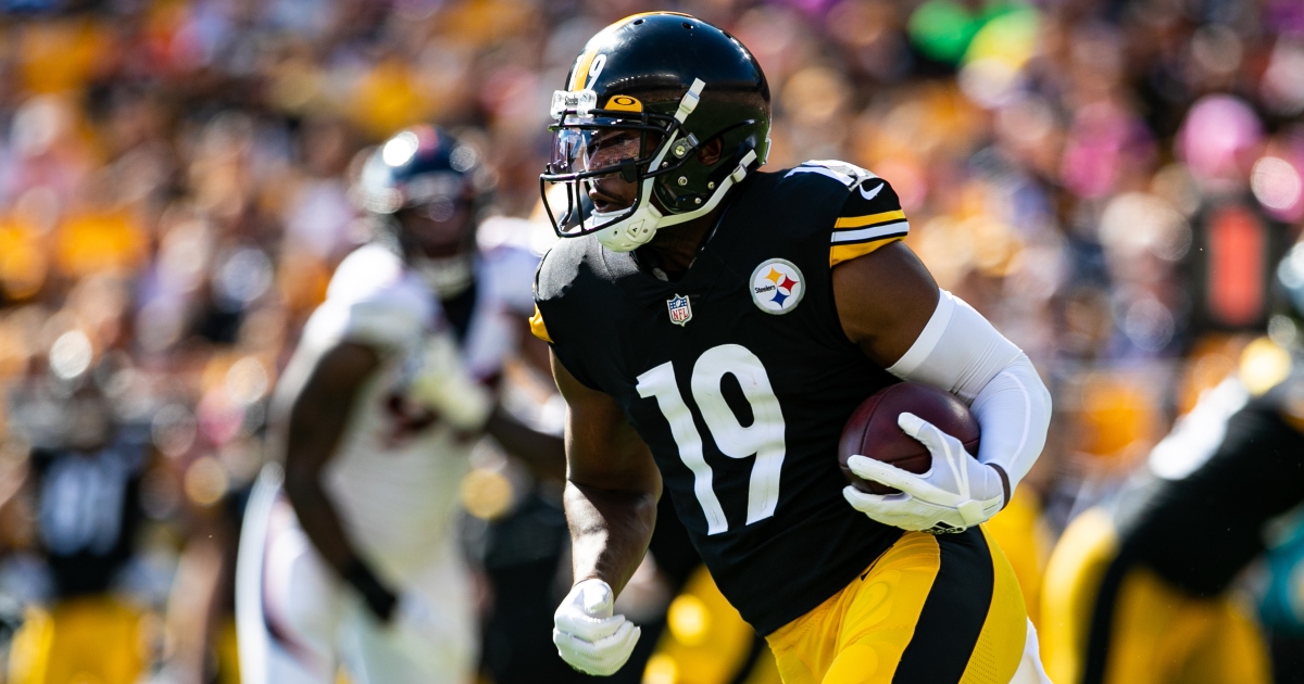 Former Kansas City Chiefs wide receiver JuJu Smith-Schuster on the News  Photo - Getty Images