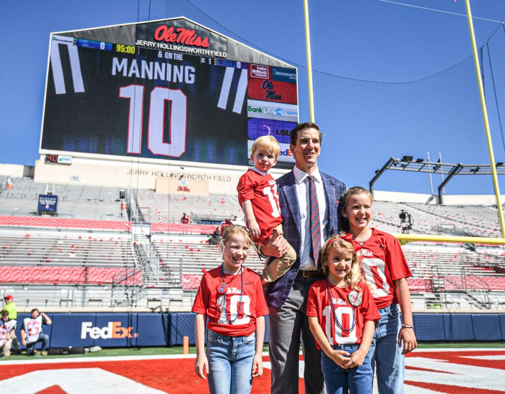 Ole Miss Honoring Eli Manning With Special End Zones for LSU Clash - The  Grove Report – Sports Illustrated at Ole Miss