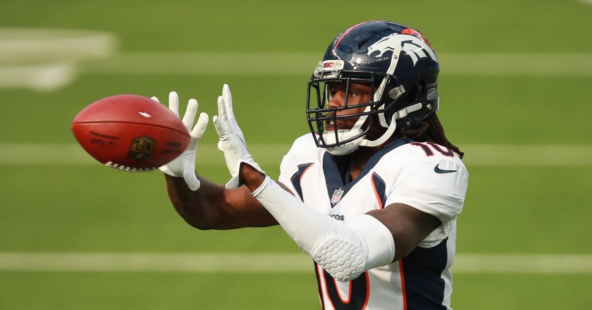 Denver Broncos WR Jerry Jeudy hurt on first offensive play of game