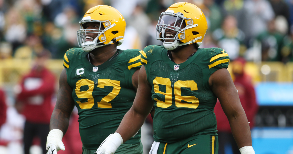 Green Bay Packers defensive lineman Kingsley Keke (96) on the