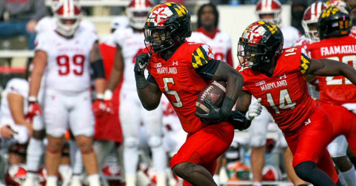 November 6, 2021: Maryland Terrapins wide receiver Rakim Jarrett