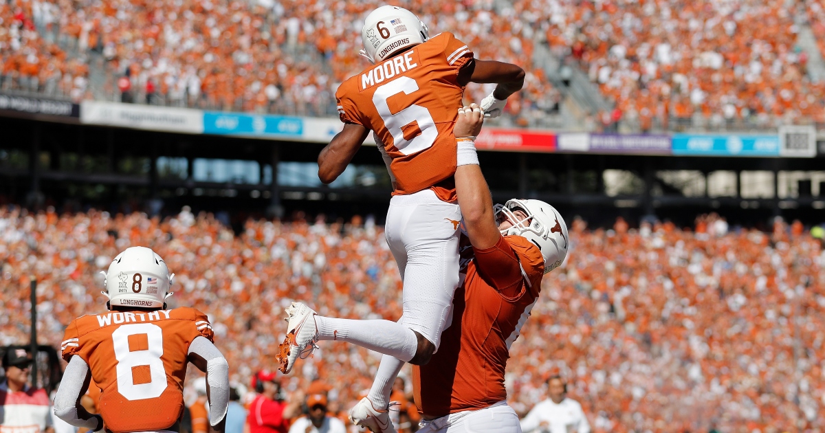Texas wide receiver Joshua Moore makes his intentions known On3