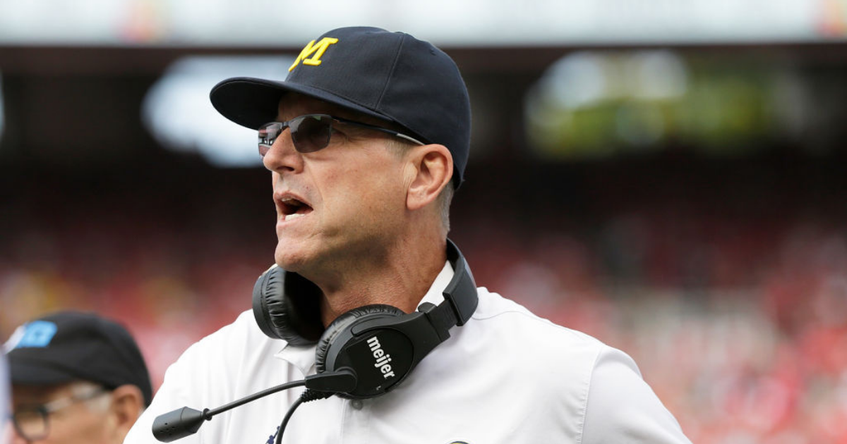 Jim Harbaugh reveals message to team ahead of spring game, singles out freshman receivers