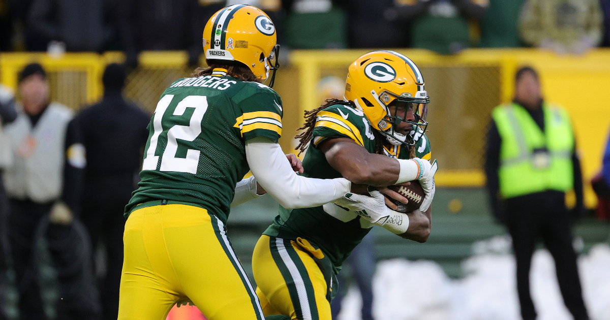 Packers RB Aaron Jones dropped by for - Green Bay Packers