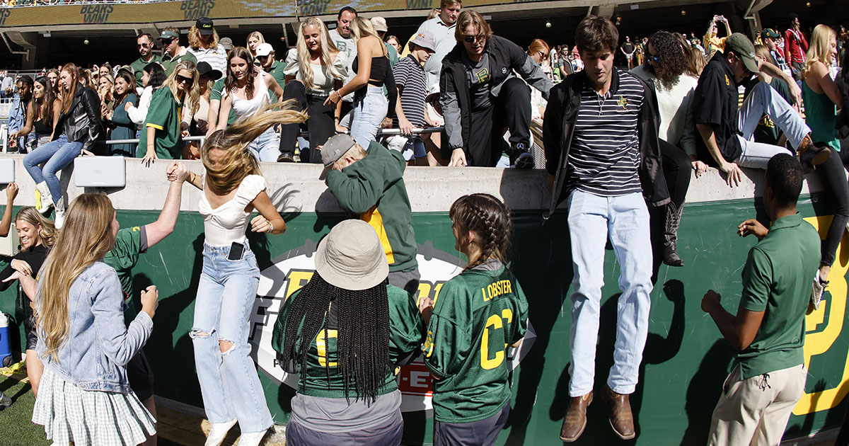 Big 12 fines Baylor for fans rushing the field after win over Oklahoma