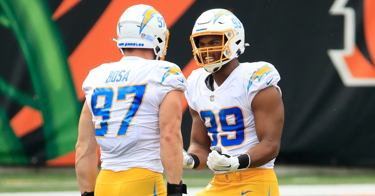 Raiders' Jerry Tillery ejected after hit on Chargers star Justin