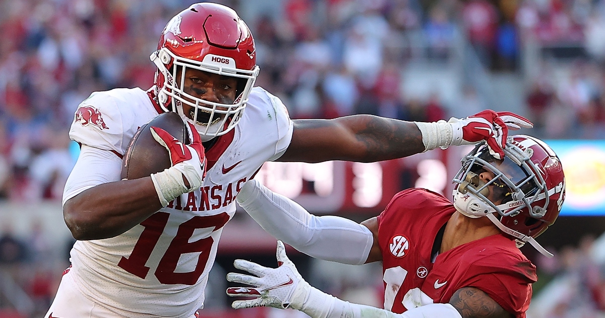 Hogs Star Treylon Burks Outhands 92 Percent of NFL Wide Receivers