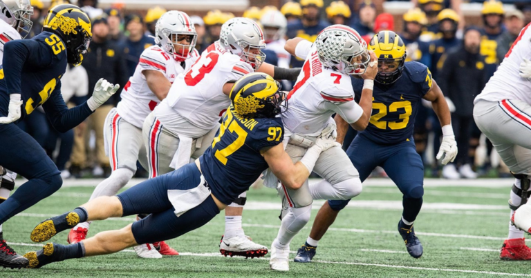 Finally! Michigan is on top of the world after beating Ohio State