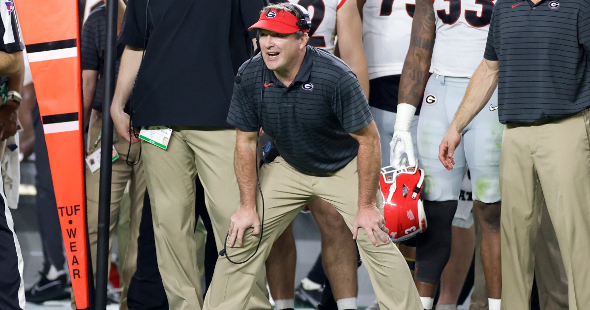 Georgia's Kirby Smart looked mad over Gatorade bath following