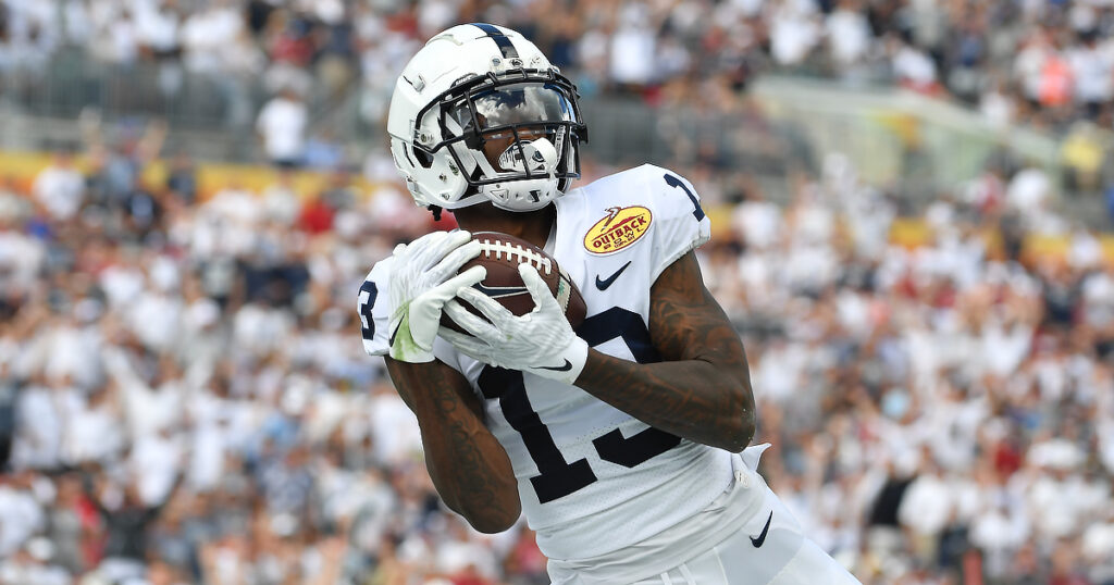 Wide receiver KeAndre Lambert-Smith catches a touchdown