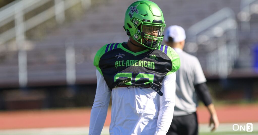 Linebacker Keon Wylie at All-American Bowl practice