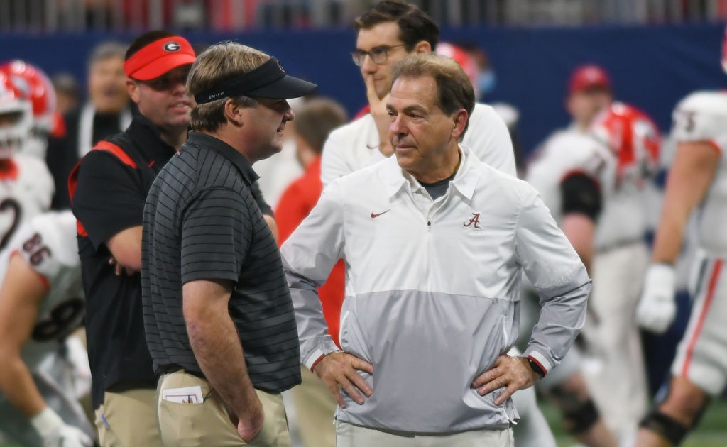 Kirby Smart and Nick Saban share special moment on SEC Network