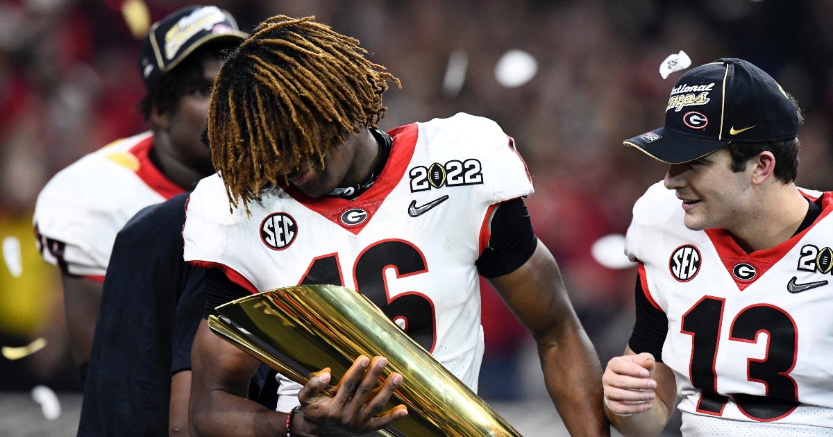 Get picture with Georgia's national championship trophy in Athens