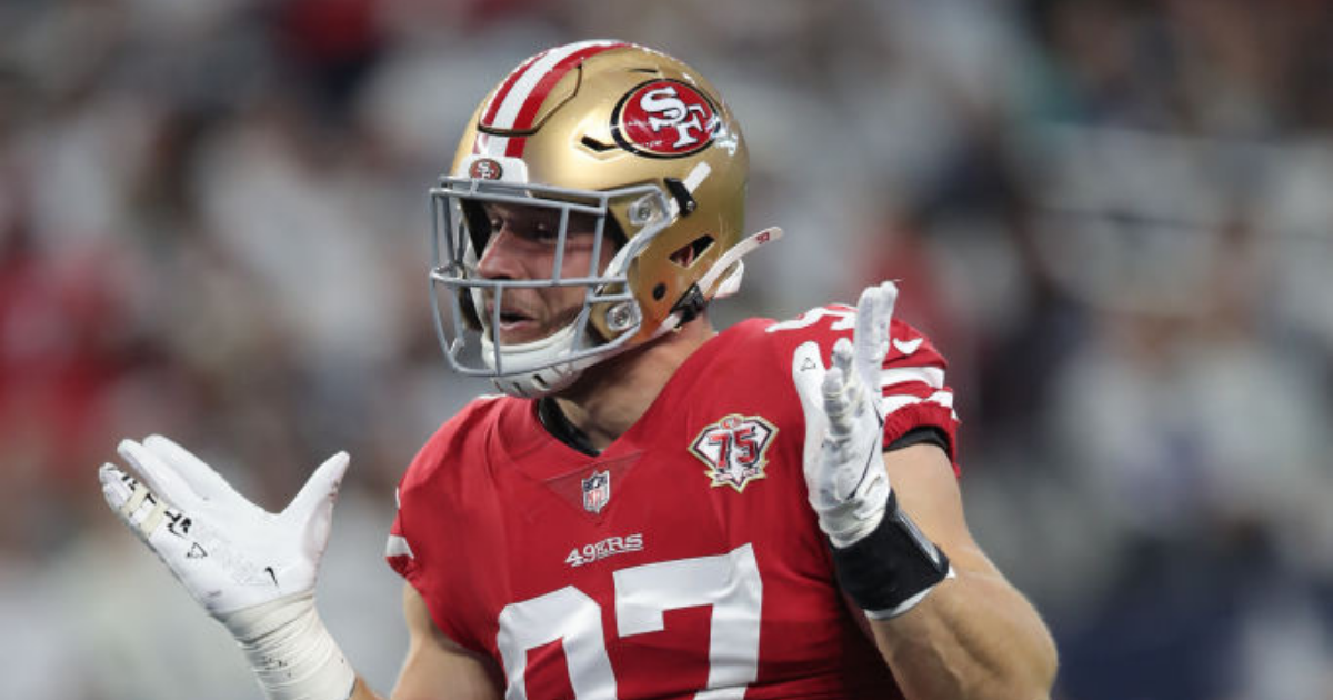 Kyle Shanahan hopes Nick Bosa will be back at 49ers HQ next week