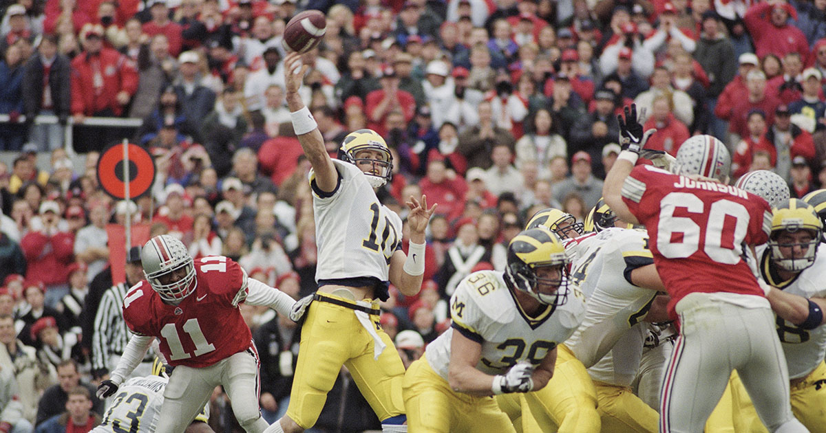 PHOTO: Tom Brady visits Michigan's football team 