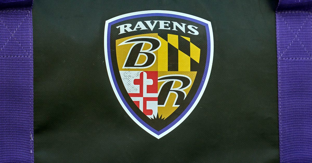 A deatailed view of a Baltimore Ravens logo patch is seen on the News  Photo - Getty Images