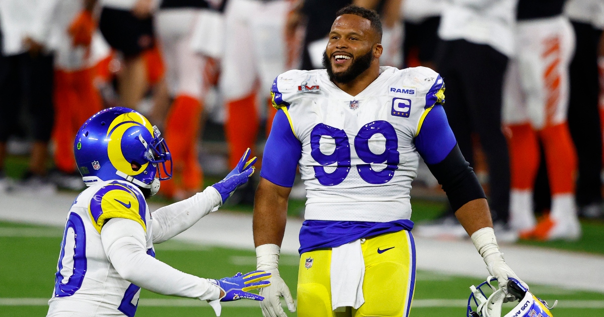 Rams defensive tackle Aaron Donald comments on retirement after