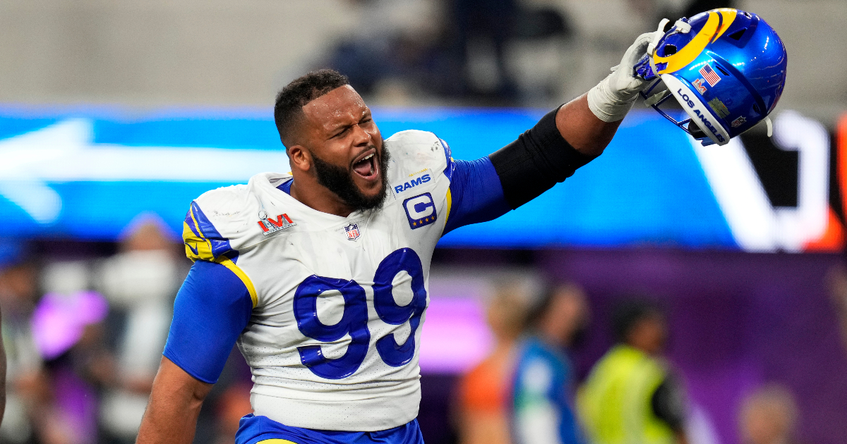 Rams GM Les Snead 'not buying' Aaron Donald retirement rumors