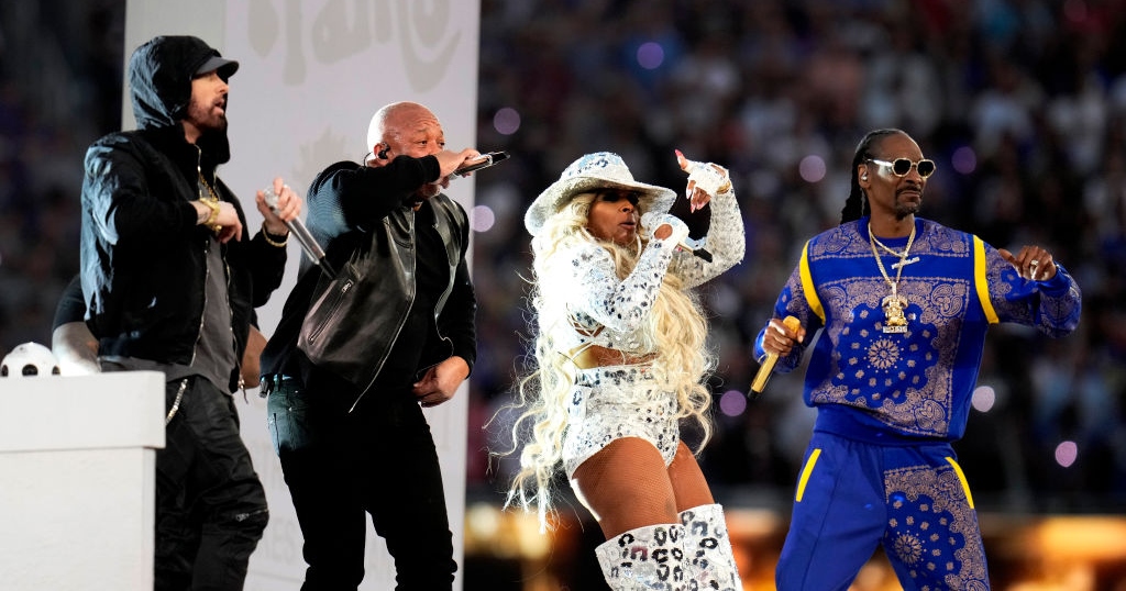 Super Bowl 56 Halftime Show w/ Dre, Kendrick, Mary J. Blige, 50 Cent,  Eminem & Snoop