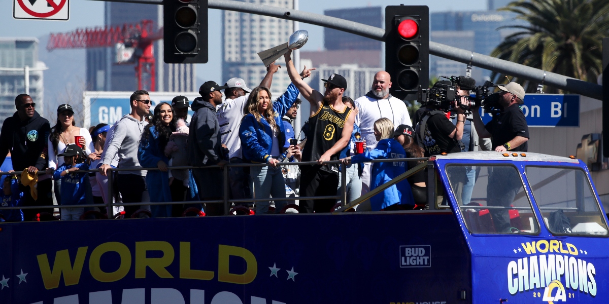 Tom Brady offers hilarious advice to Matthew Stafford for Los Angeles Rams'  championship parade