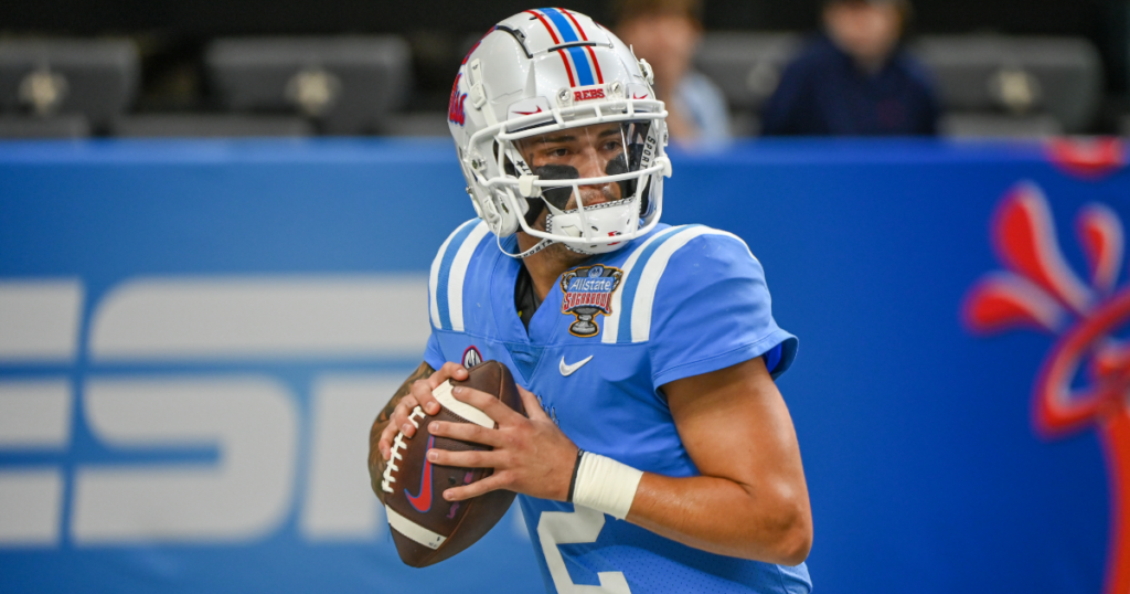 Ole Miss Rebels running back Jerrion Ealy runs during the Allstate