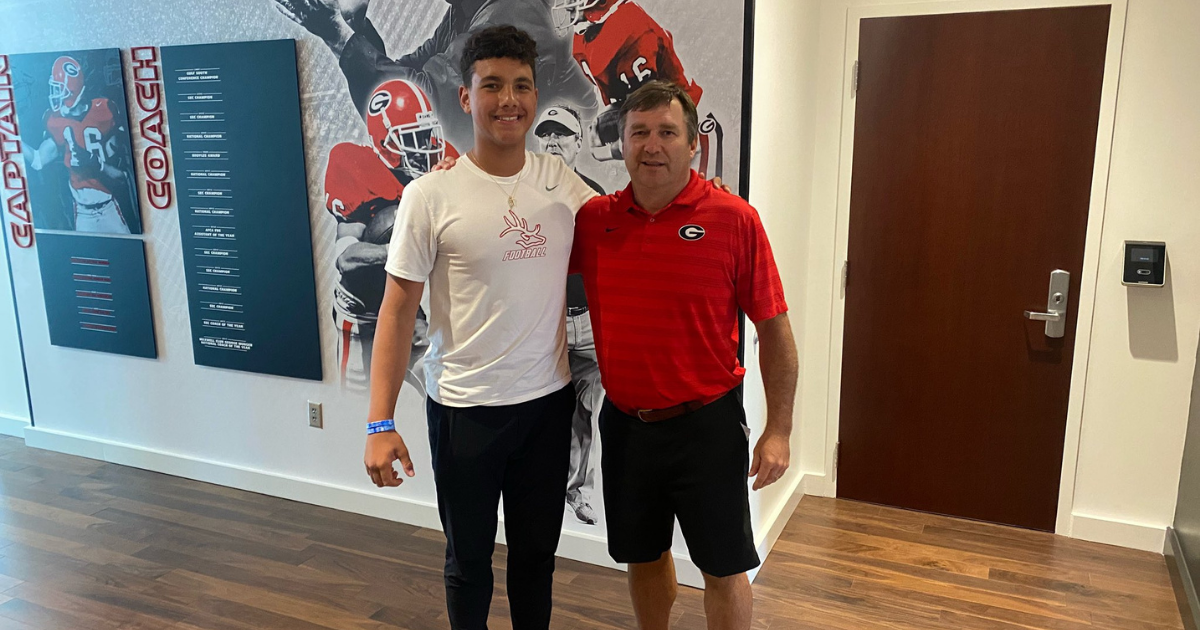 Dylan Raiola, a major priority for and frequent visitor to UGA, is