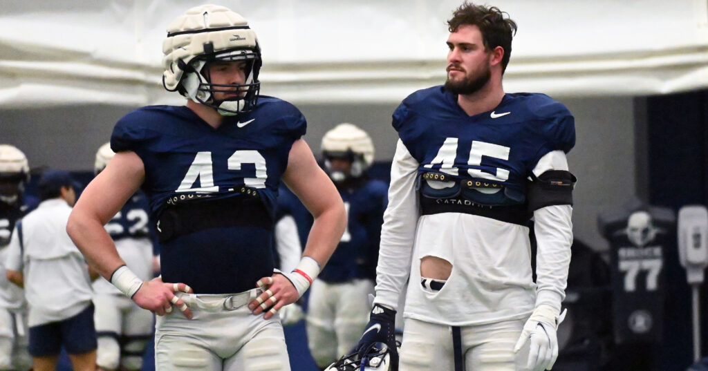 Penn State linebackers Tyler Elsdon and Charlie Katshir