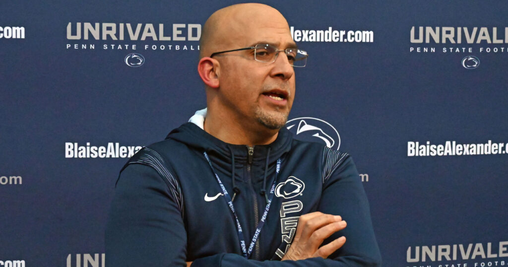 James Franklin meets with the media after practice