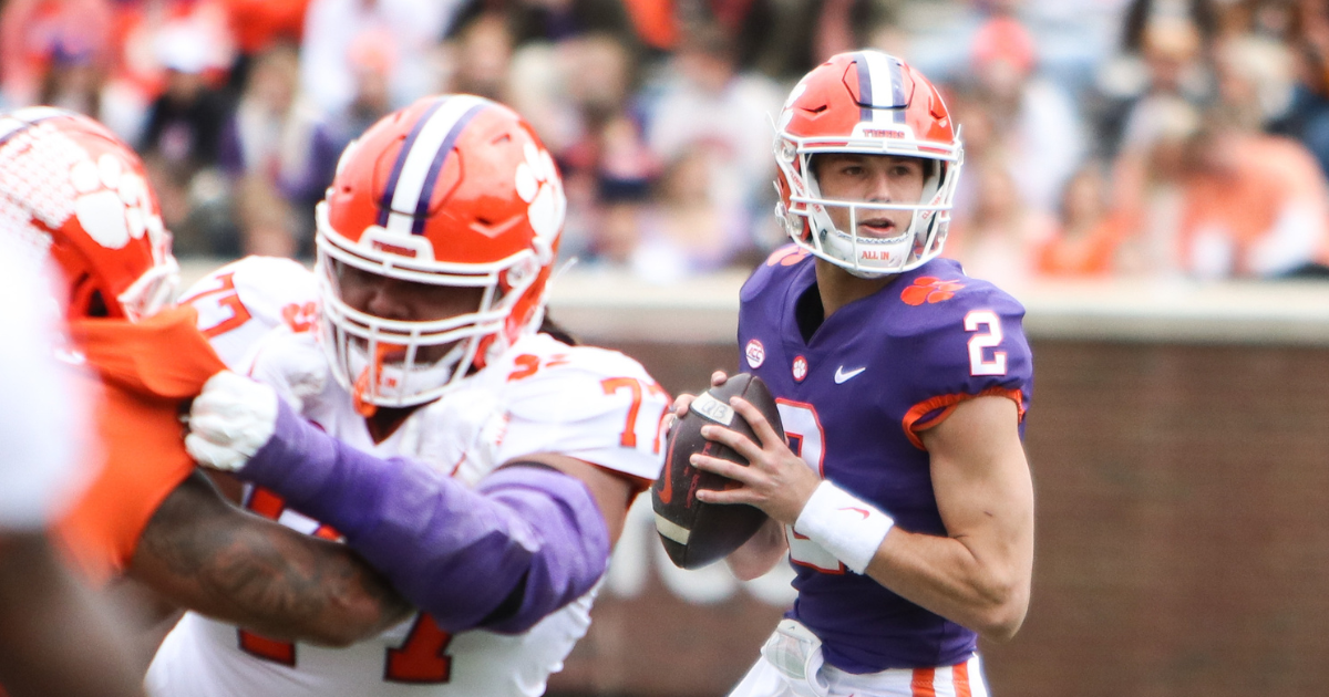 Dabo Swinney on Cade Klubnik's development: He has 'purple jersey syndrome'