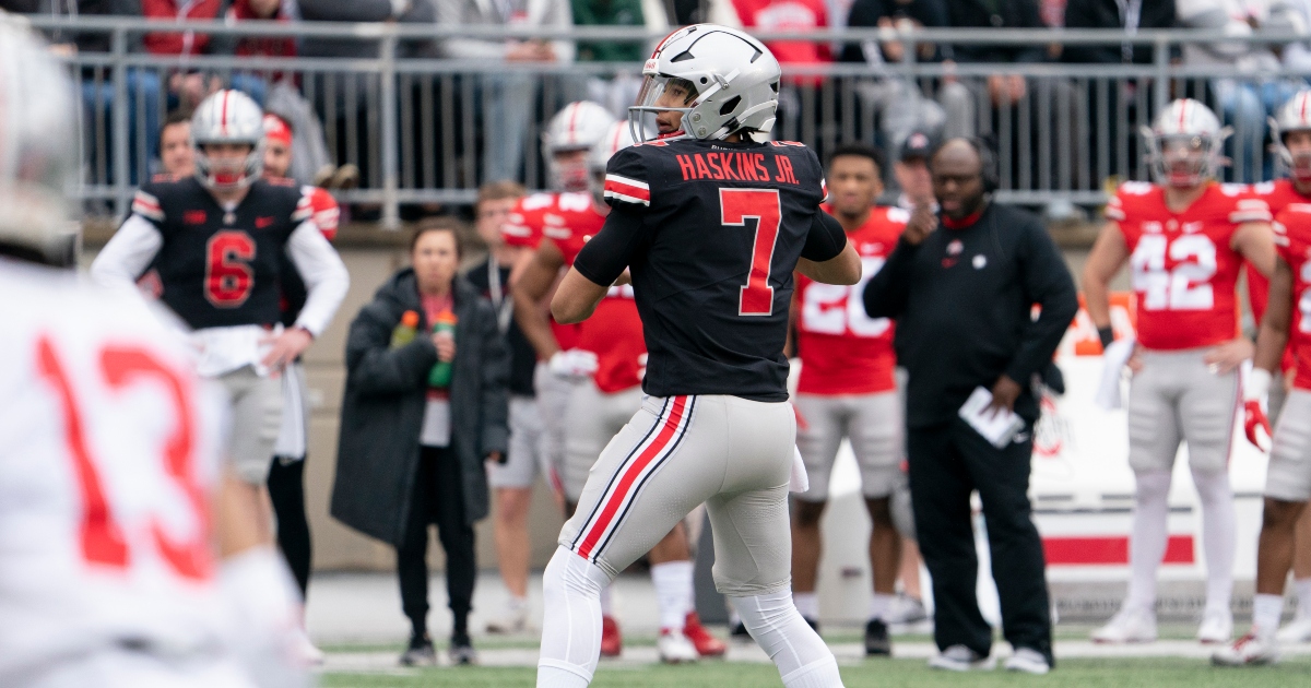 C.J. Stroud Wears Dwayne Haskins Jersey in Ohio State Spring Game to Honor  Late Buckeye Quarterback: “That's A Big Brother of Mine”