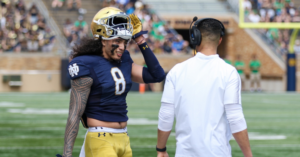 Notre Dame football pre2022 fall camp projected depth chart defense