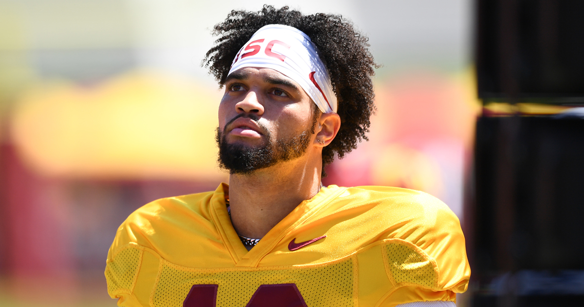 Caleb Williams a NIL trendsetter by selling apparel at USC spring game