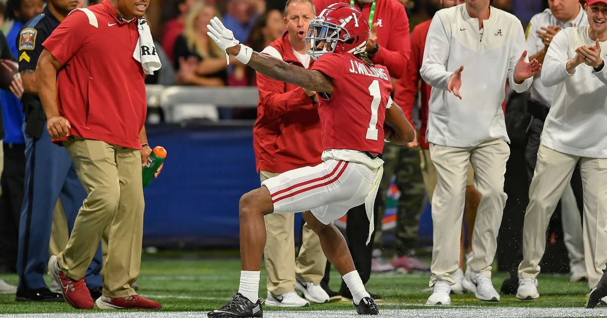 Alabama WR Jameson Williams says he's ahead of schedule in return