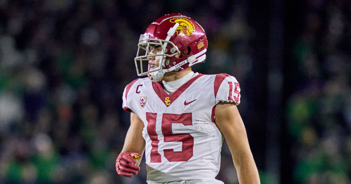 USC Trojans - FIRST LOOK: Drake London in an Atlanta Falcons uniform!  #USCtotheNFL