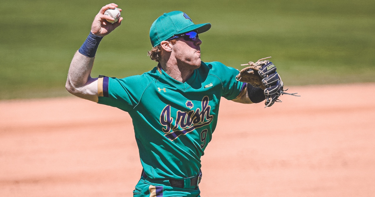 March 19, 2023: Notre Dame sophomore Jack Penney (11) on the bases