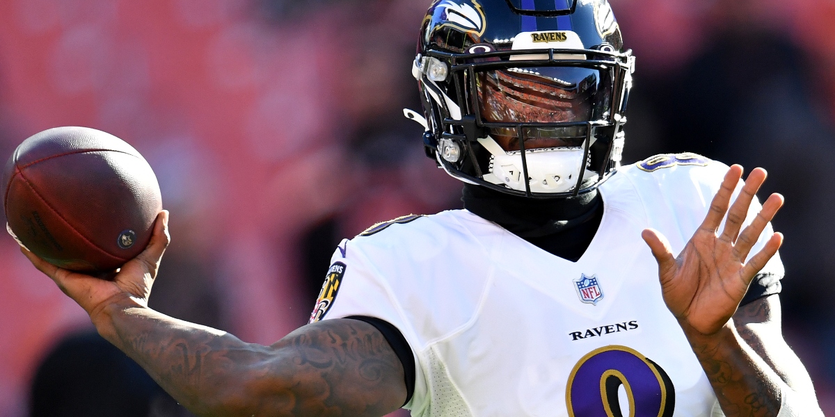 Anthony Brown of the Baltimore Ravens is sacked by T.J. Watt of the News  Photo - Getty Images