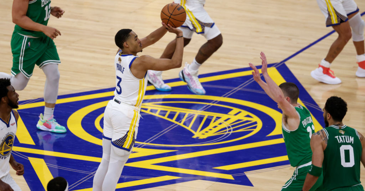 Warriors level NBA finals as Poole's halfcourt buzzer-beater