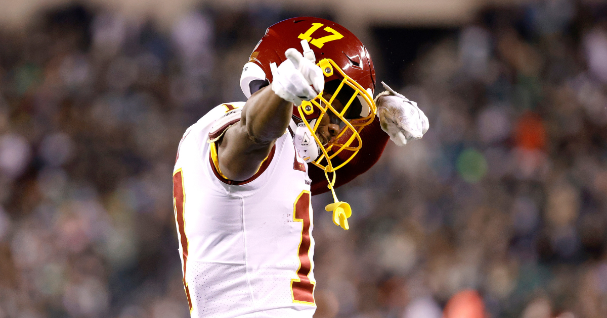 Terry McLaurin of the Washington Football Team reacts during the