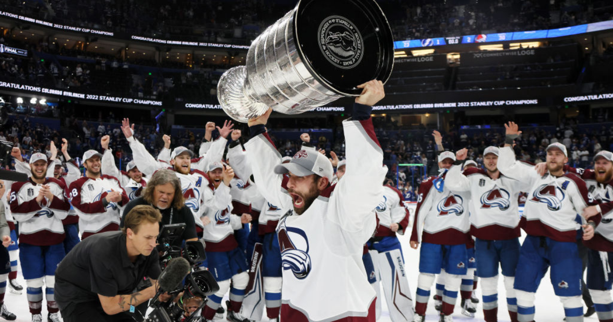 What happened when Stanley Cup met the Larry O'Brien Trophy, Commissioner's  Trophy and Philip F. Anschutz Trophy?