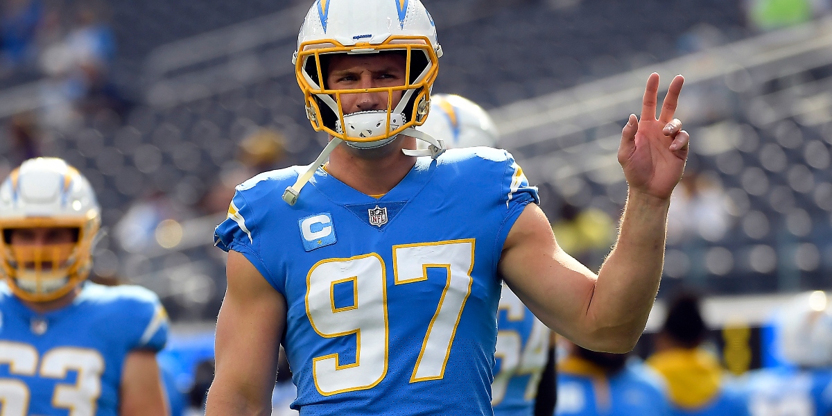 Los Angeles Chargers defensive end Joey Bosa (97) rushes the