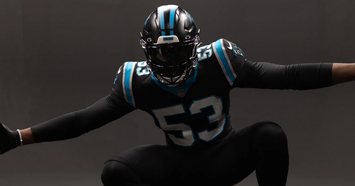 Panthers reveal alternate black helmets for Falcons' November contest 