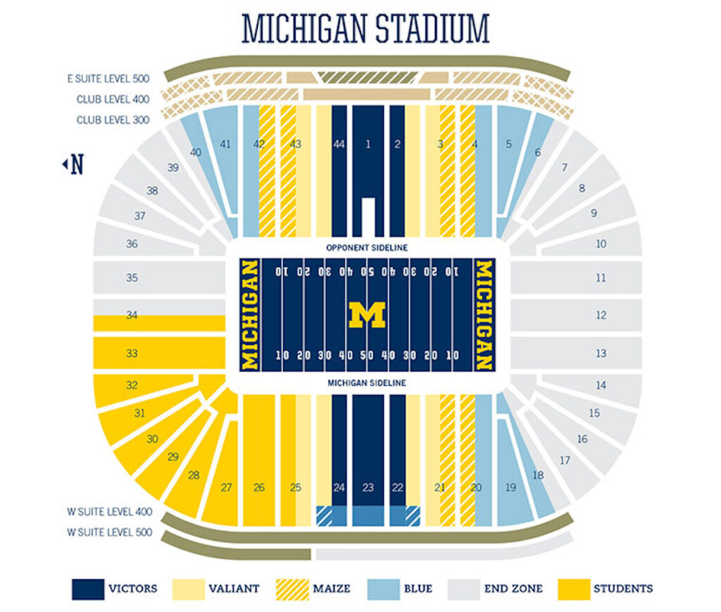 Michigan State Football Stadium Seating Map Elcho Table