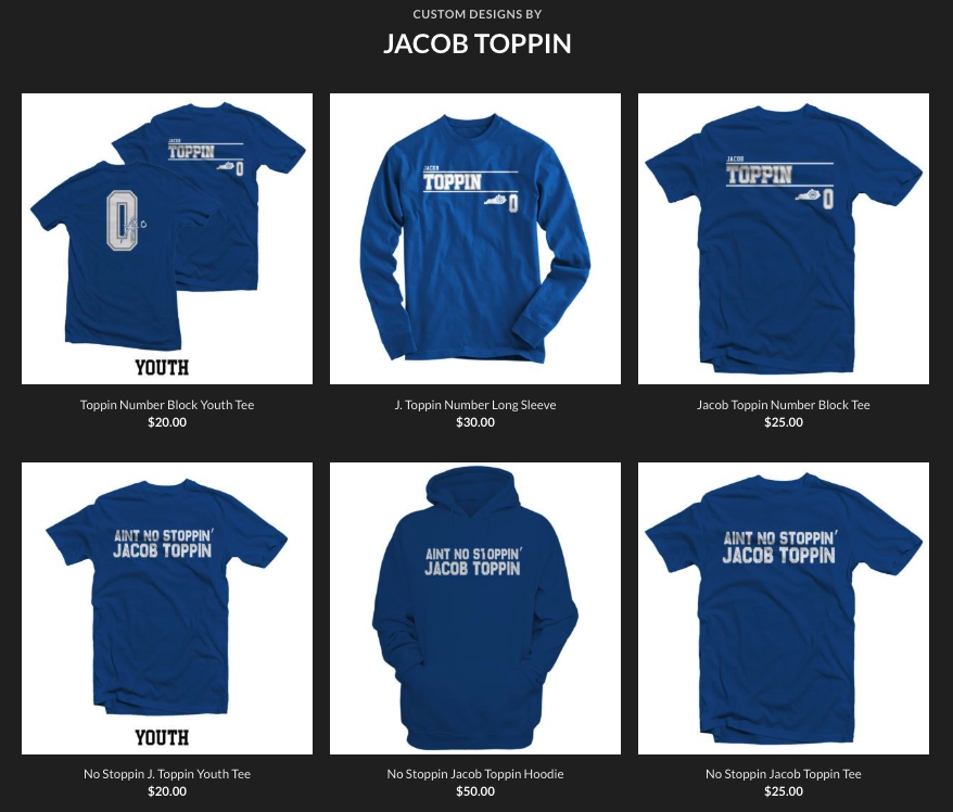 Jacob Toppin partners with Kentucky Branded, drops merchandise line